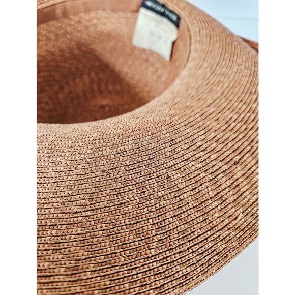 Vintage Morgan Taylor Italian Straw Raffia Bow Detail Wide Brim Derby Sun Hat main image 8
